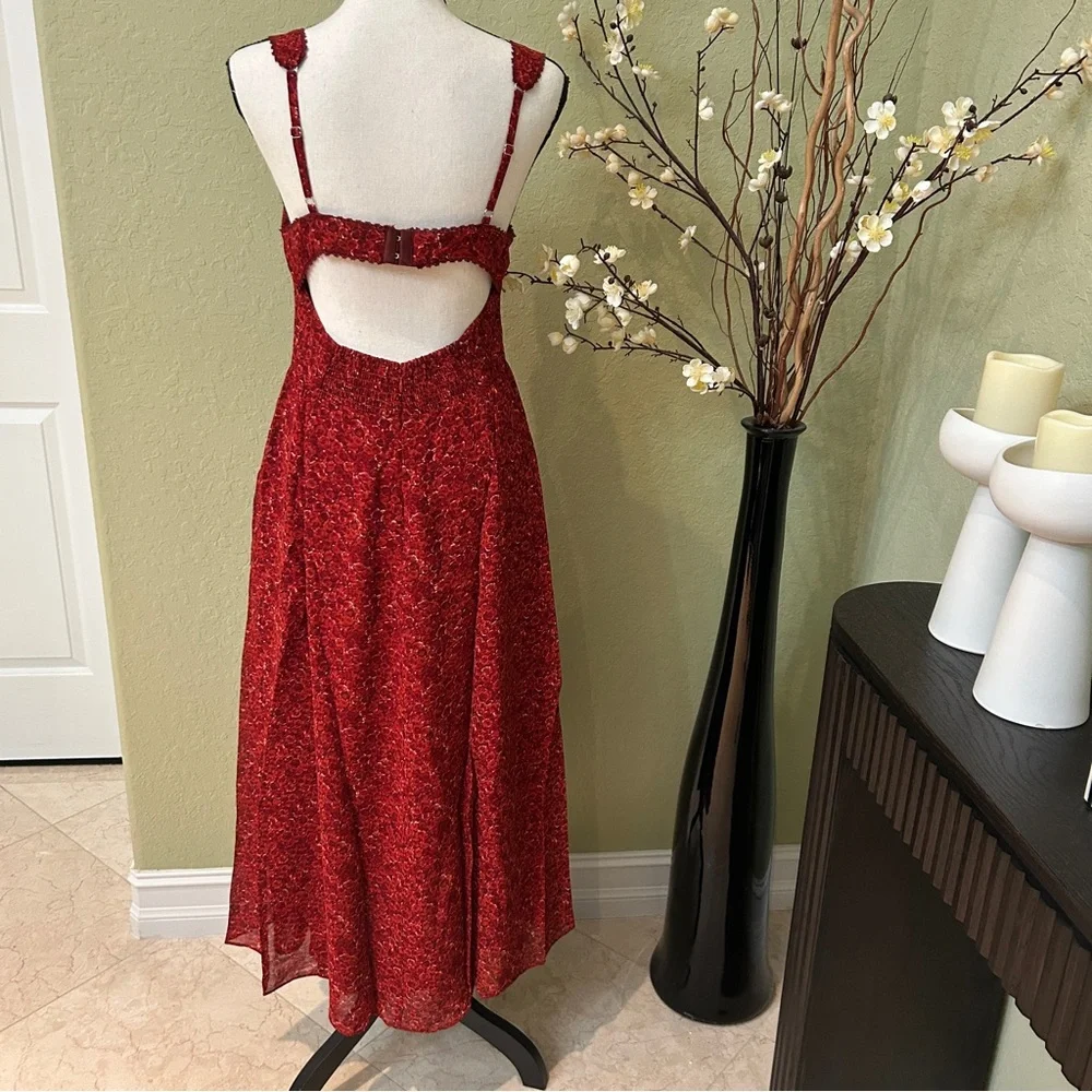 Reformation Lela Sweetheart A-line Midi Dress - Picture 8 of 11